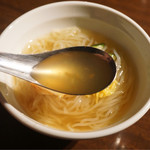 炭火焼肉 ふちおか - 冷麺　スープ