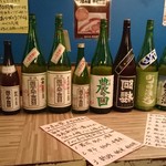 Kayabachou Izakaya Tsumamina - 毎月お酒の会開催！ある月の出品酒です。     