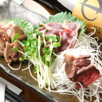 Torakichi - 砂肝、レバー、ハツの３種刺身盛６３０円！『本当に美味しいものをより安く食べていただきたい』！！！
