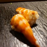 SUSHI TOKYO TEN、 - [料理] 車海老 握り