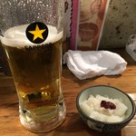 串焼 文福 - 生中とお通し