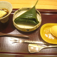 日本料理 太月 - わらびもち、よもぎもち、酒粕アイス