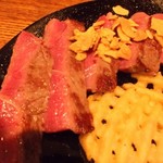 ラ プランシュ - アンガス牛プライムステーキの肉の部分拡大