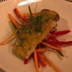 The Colonial Tramcar Restaurant - ②前菜チョイス１Grilled Barramundi Fillet