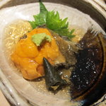 くろぎ - 蒸し鮑と雲丹　ジュレ