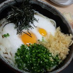 手打うどん くうかい - やまかけうどん450円の中+70円、ﾁｸﾜ天100円 夏の定番だが冬でも食うｗｗ