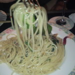 オールドサルーン1934 - ほうれん草とベーコンのアーリオオーリオパスタのアップ　【　２０１１年２月８日　】