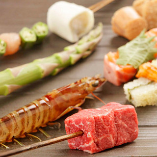 創作串揚げが存分に味わえる、おまかせコースをご利用ください。