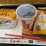 バーガーキング - ハッシュ&チーズバーガーセット490円