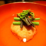 野嵯和 - 椀（新蓮根と渡り蟹の真丈・いんげん）