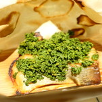 野嵯和 - 鱒の味噌漬け和紙焼。花山椒添え