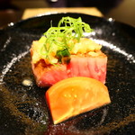 野嵯和 - 飛騨牛トモサンカク・葱・行者大蒜・辛子味噌