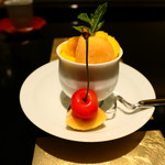 野嵯和 - マンゴーと枇杷のシャーベット・信州のサクランボ