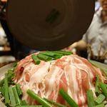 はたごや助六 - 豚肉の陶板焼き