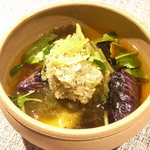 Deep-fried tororo kelp and eggplant