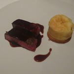 ル　ピニョン - 相方 黒毛和牛のランプ肉のグリル馬鈴薯のスフレ 赤ワインのソース