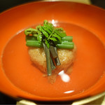 野嵯和 - 新レンコンとわたりがにの真丈 インゲン 