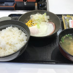 Yoshinoya - ハムエッグ朝定食350円