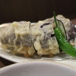 旬彩 なかじま商店 - 茄子の鶏ミンチはさみ揚げ
