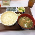 Sukiya - 「浅漬け朝食」ご飯ミニ、豚汁変更330円