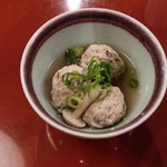 夥汲 - お通し　カツオつみれ