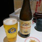 蒙古タンメン中本 - ビールとお通し