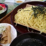 游泉 - つけ麺大盛600円＋ミニひれカツ丼300円　2017.5