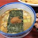 にぼshin. - ほぐしチャーシューつけめん(あつもり麺200ｇ)＠1010円