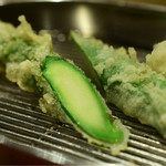 てんぷら 深町 - アスパラ