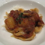 クッチーナ イタリアーナ ガッルーラ - パスタ【ウンブリケッリ、牛テールとアキレス腱と大根のラグー】