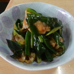 北乃 - 茹でアサリとネギの味噌和え