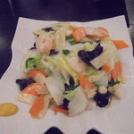 中国料理 王記 - 海鮮あんかけ焼きそば980円（焼き麺）