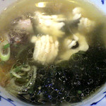 麺哲支店 麺野郎 - 徳島椿泊産鱧と煮若布の塩つけ麺（つけ汁）