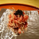 肉屋 雪月花 NAGOYA - 近江牛タンの昆布締め キャビア和え