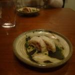 申虎 - 肉厚蓮根を素焼き