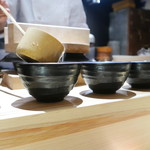 銀座 盡 - お茶碗を温めてからご飯を