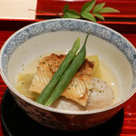 銀座 しのはら - 穴子、賀茂なす新子芋炊き合せ