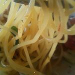 Cafe Beans - 細いパスタ。ねちっこくくっついているのが特徴