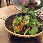 organ - 『ベイビースキャロップ(ホタテ貝)のフリットと茄子、トマト、葉野菜のサラダ』