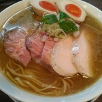 らぁ麺 紫陽花 - 鶏油煮干しらぁ麺大盛+特製トッピング
