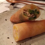 CINA New Modern Chinese - 海老ととうもろこしの春巻き、ゴーヤの春巻き