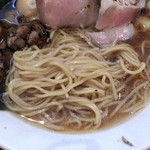 燃えよ麺助 - 特製紀州鴨そば（麺のアップ）