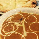 Yuwa Indian Restaurant - チーズナンセット。キーマなすカレーで。