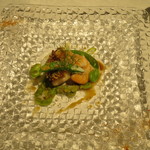 リストランテ サクラ - 佐世保の甘鯛のウロコ焼き、天使の海老、ソラマメ