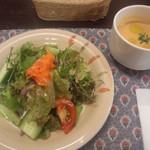 ビストロ アンプル 南欧食堂 - 【2016.8】サラダとスープ