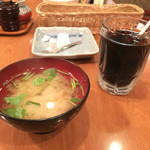 お味噌汁&アイスコーヒー