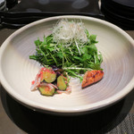 ご馳走たか波 - 焼き明太子と根菜の・・