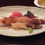 鮨 波やし - 中トロ、鯖、ボタン海老、青柳、ホタルイカ