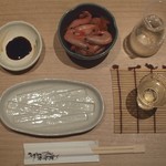 マグロ 婆娑羅 - 甘エビと日本酒