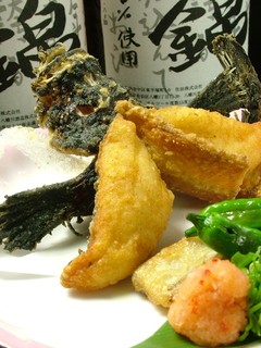村上水軍 - 広島名産の唐揚で美味しいのはおこぜですね！骨までボリボリと召し上がれます！